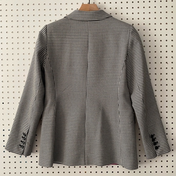Vince Camuto Black & White Houndstooth Blazer Jacket - Picture 5 of 8